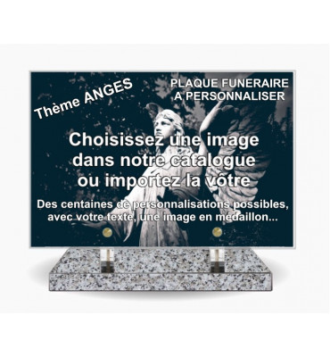 PLAQUE FUNERAIRE 30X20 SOCLE TARN THEME ANGES
