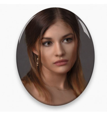 MEDAILLON OVAL COULEUR PLEINE FACE 1 PERSONNE