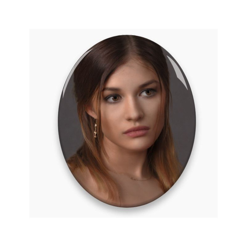 MEDAILLON OVAL COULEUR PLEINE FACE 1 PERSONNE