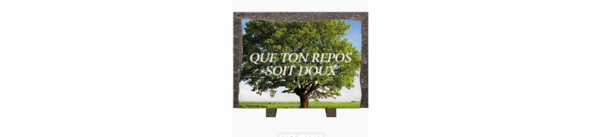 Plaques funéraires lave émaillée personnalisées