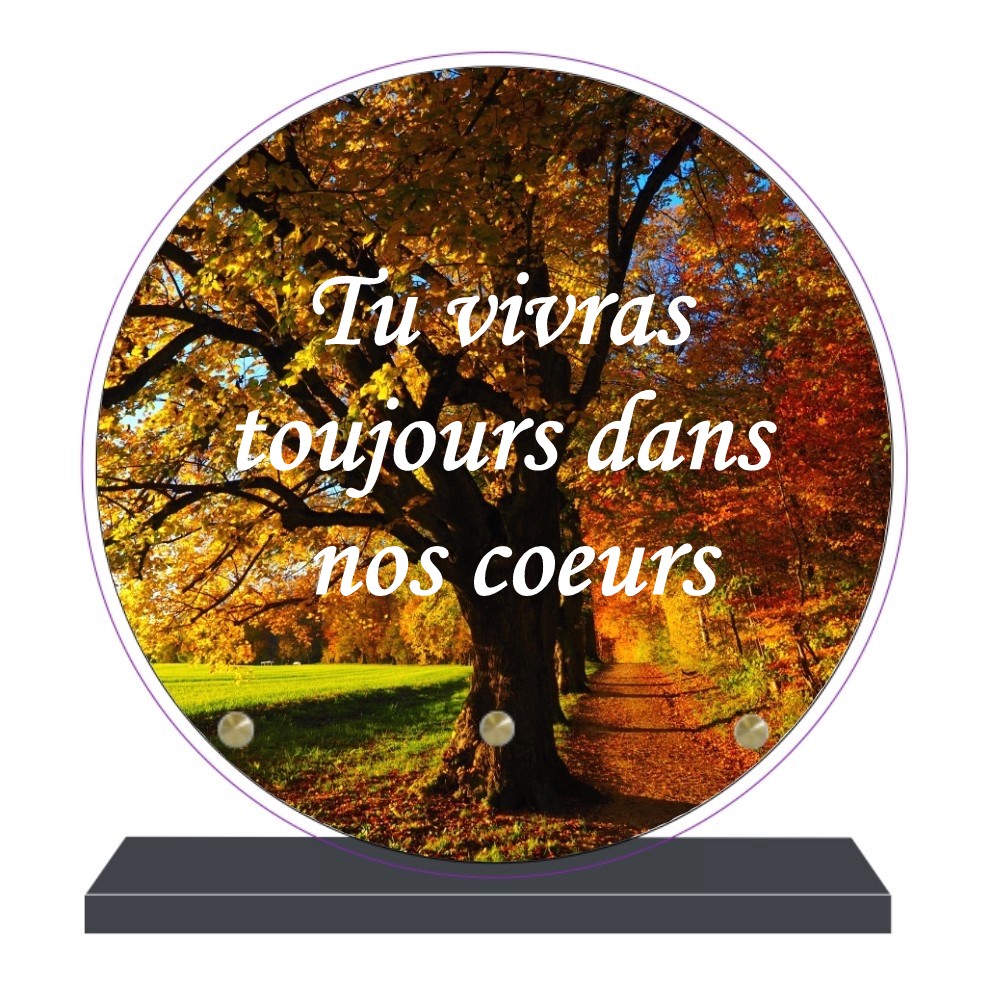 Plaque funéraire moderne Altuglas
