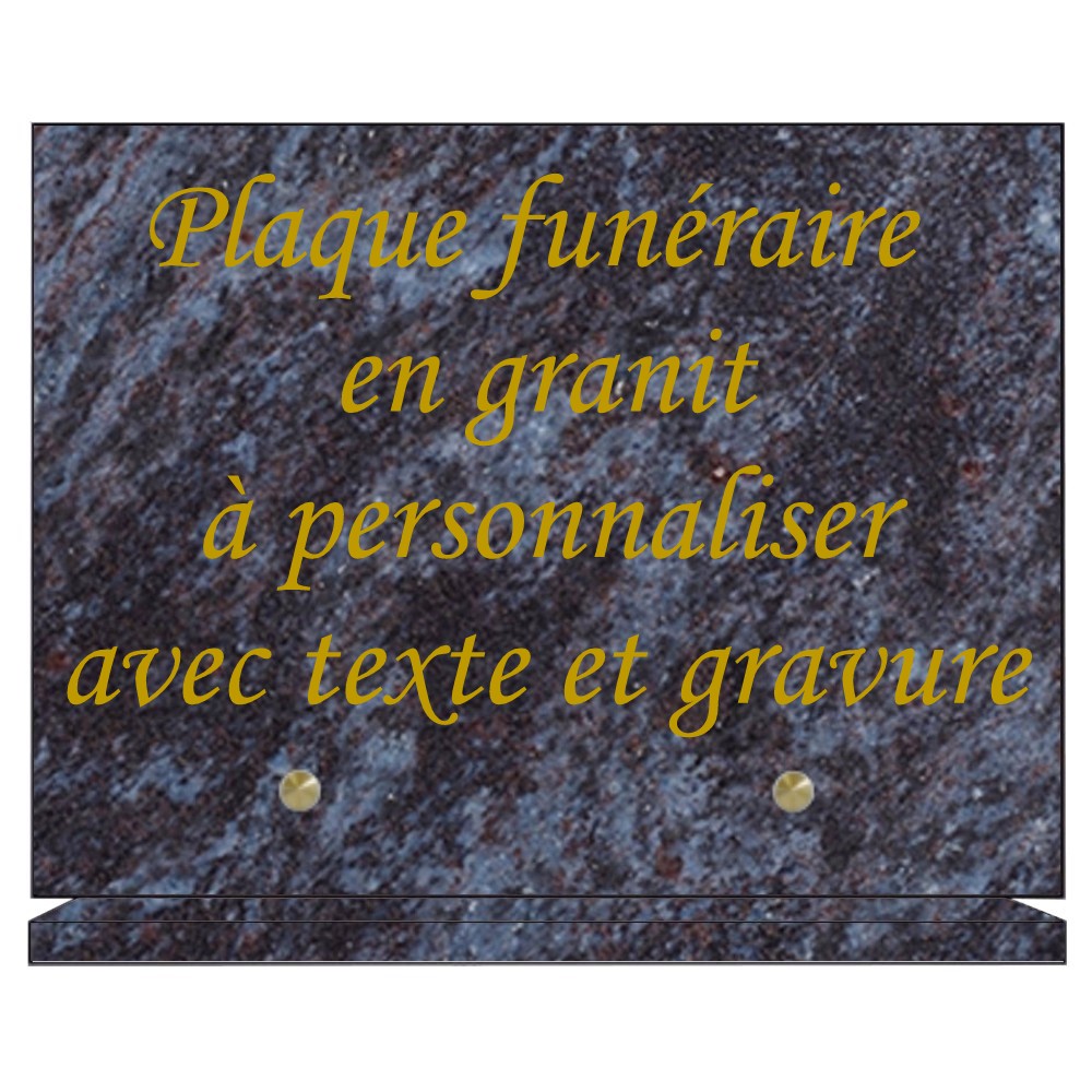 Plaque funéraire en granit personnalisée