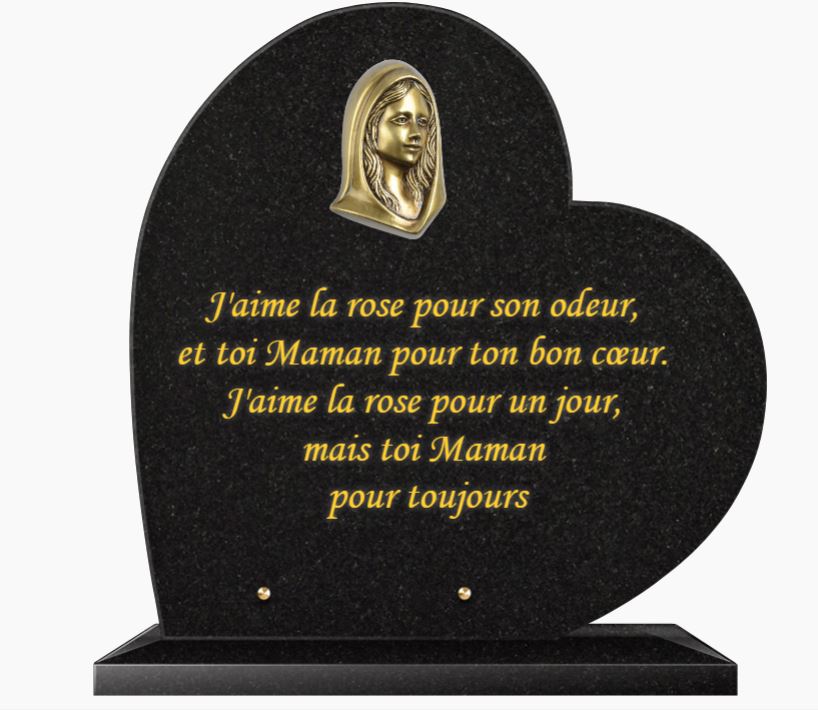 PLAQUE GRANIT COEUR CG10 40X40