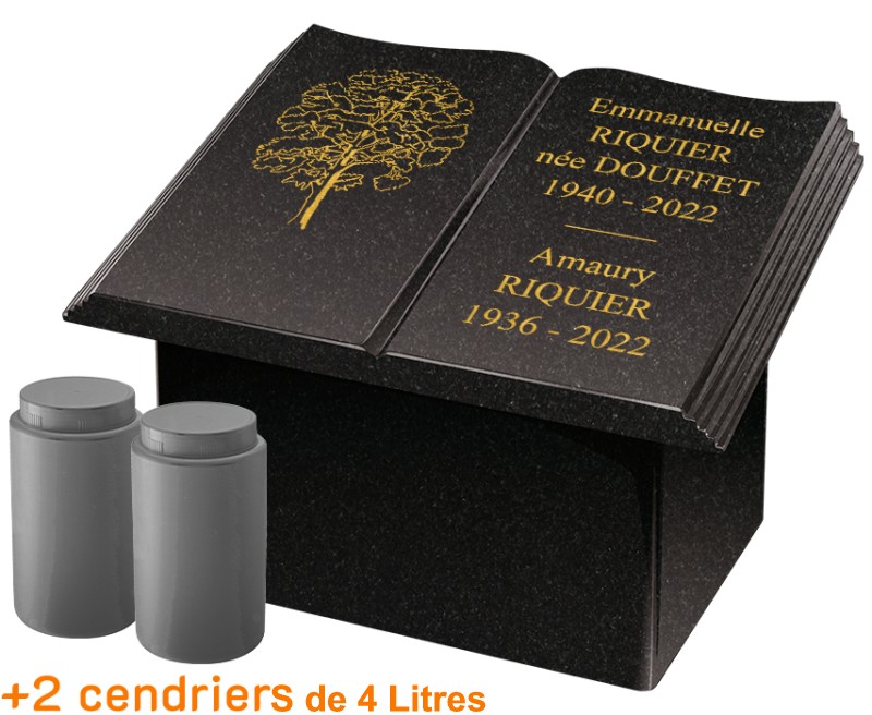 URNE GRANIT LIVRE ULV3Z - 8 litres - 2 cendriers